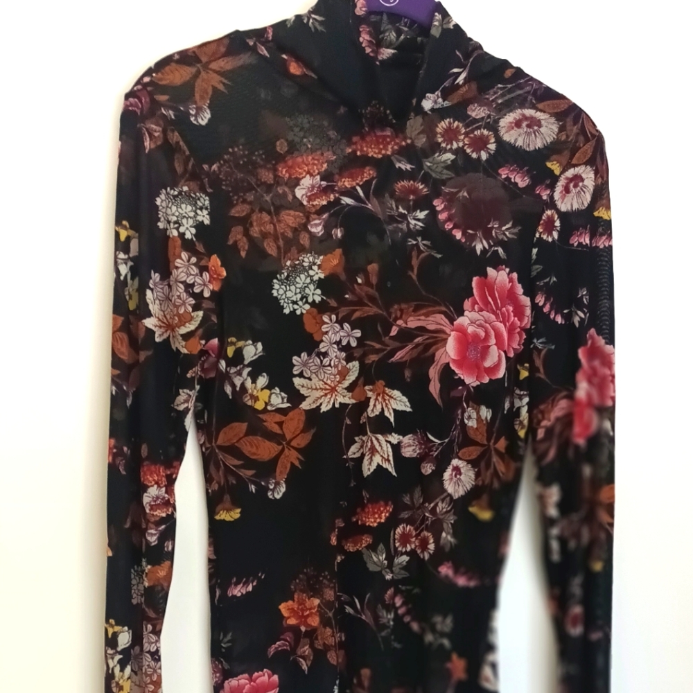 Sexy Sheer Floral Top